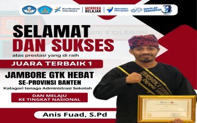 SMPN 8 Cilegon Bangga! Anis Fuad Sabet Juara GTK Hebat